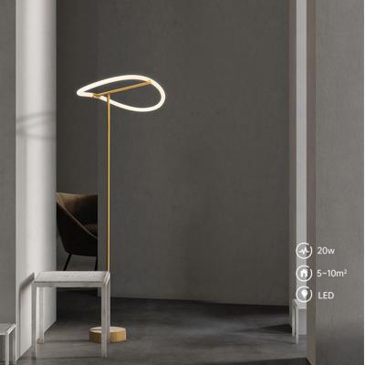 China Post-modern line minimalistic silicone and iron floor lamp vertical light bedroom floor living room lamp for sale