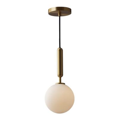 China Modern simple Nordic postmodern creative personality small chandelier light luxury bedside bedroom glass ball pendant lamp for sale