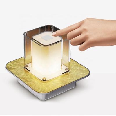 China New Design Table Lamp Modern Portable Cordless Atmosphere Lamp Imitation Candle Night Lamp for sale