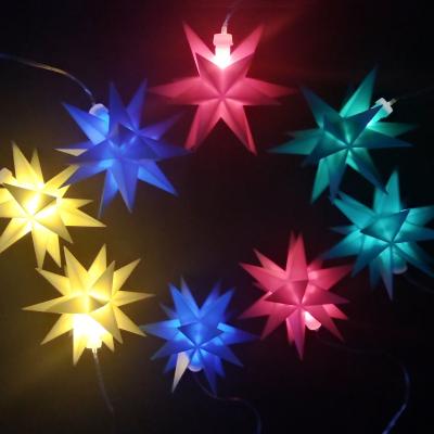 China Hot Selling Patented Decorative Light Set 9 3D LED Burst Star Light String For Christmas Holiday Decoration for sale