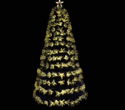 China 6ft LED PVC Christmas Tree Flashing Fiber Optic Artificial Tree With LED Light Decoration Lamp for sale