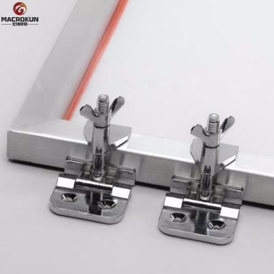 China Heavy Duty Stainless Steel Screen Printing Hinge Clamps For Screen Printing Machine for sale