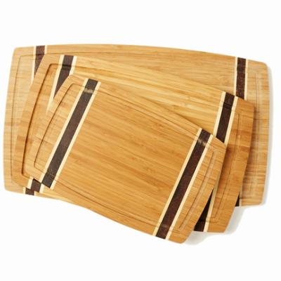 China Disposable Bamboo Butcher Block Two Tone Rectangular Cutting Board Disposable Kitchen Tableware for sale