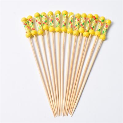 China Minimalist High Quality Disposable Party Picks Bamboo Stick Skewer for sale