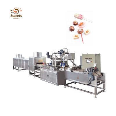 China Full Automatic Confectionery Company Double Color Small Flat Lollipop Making Machine for sale