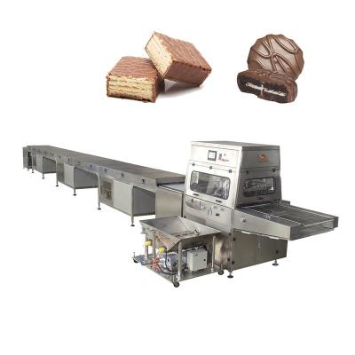 China Snack Factory Automatic Small Chocolate Enrobing Line Equipment Machine Price for sale