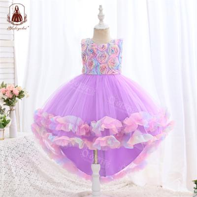 China 2022 new fashion baby girl washable embroidered even dress birthday party festival show wedding girl bridesmaid tow dress for sale