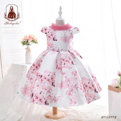 China Regular Elegant Toddler Girl Party Printed Ropa Nia Formal Ball Gown Fashion Dresses For 5 To 10 Years for sale