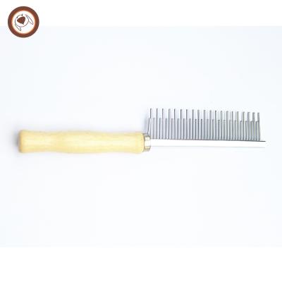 China Viable Wholesale Pet Supply of Best Quality Handle Wooden Pet Combs for sale