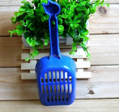 China Viable Professional Large Size Pet Cat Litter Scoop With Long Plastic Handle For Cat Poop Removing for sale