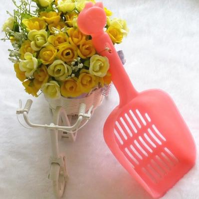 China Sustainable Pet Poop Cleaning Long Handle Plastic Dog Cat Puppy Animal Litter Removing Scoop for sale