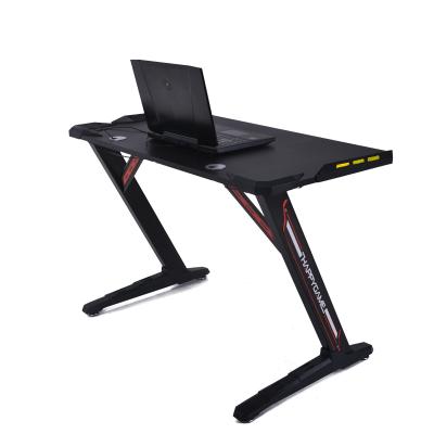 China (Adjustable Ergonomic PC Computer Desk Other) OS9901 Z Shaped Desk With LED Lights String Desk for sale