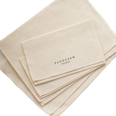 China Recyclable Custom Logo Printed Cotton Linen Comb Cosmetic Jewelry Packing Envelope Dust Pouch Envelope Cotton Gift Bag for sale