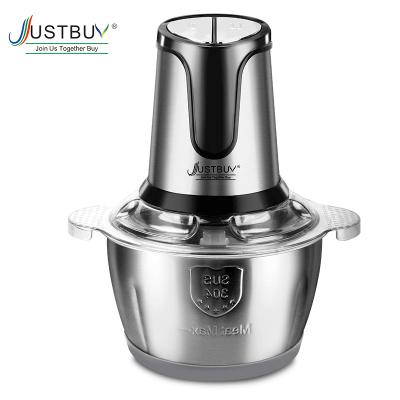 China 2021 Car Top Sell Electric Vegetable Food Chopper Meat Chopper Food Processor 2L 3 Speed ​​Glass Bowl for sale