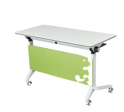 China Foldable Training Room Used Modern Folding Training Table With Casters for sale