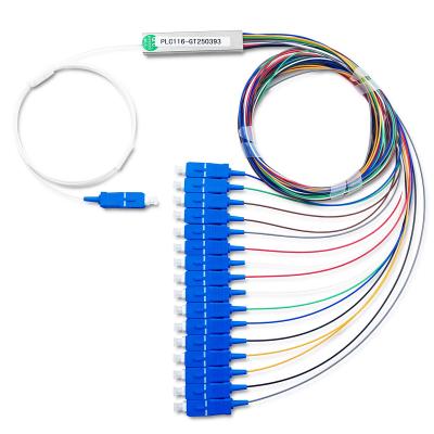 China Factory Supply PLC Splitter for FTTH  1x16 SC-UPC PLC Splitter with connector Fiber Optical PLC 1x16 SC-uPC  PLC Splitter for sale