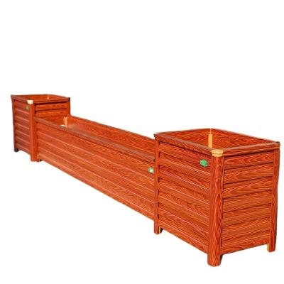 China Durable Park Raised Flower Bed Green Road Decoration Flower Box For Feeder Shape for sale