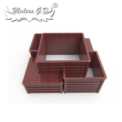 China Anti-Corrosion Decorative Outdoor Pot Planter Boxes Greening Road Planting Box for sale