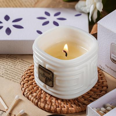 China Viable; Stocked Aromatherapy 150ml + 35g Candle Set With Rattan Customized Logo Private Label for sale