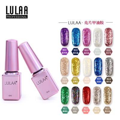 China Nail Art Beauty Wholesale 6ml 8ml Reflective Nail Glitter Gel Polish OEM Price Nail Art Cheap Solid Cream Professional Nail Art for sale