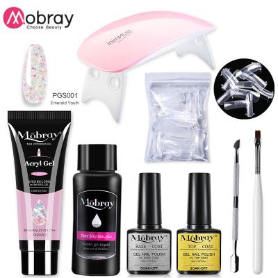 China Nail Art Products Nail Gel Kit For Gel Extension Set Soak Off Pretty Acrylic Quick Building Poly Nail Gel UV Nail Art for sale