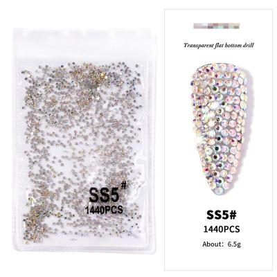 China Easy Apply Wholesale 2022 New Products 3D DIY Nails Acrylic Art Decorations Colorful Flat Round Crystal Rhinestones AB Shiny for sale