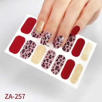 China Hot Sale Nail Art Sticker 2022 Beautiful Nail DIY Manicure Design Gel Nail Sticker UV Gel Nail Stickers Wholesale for sale