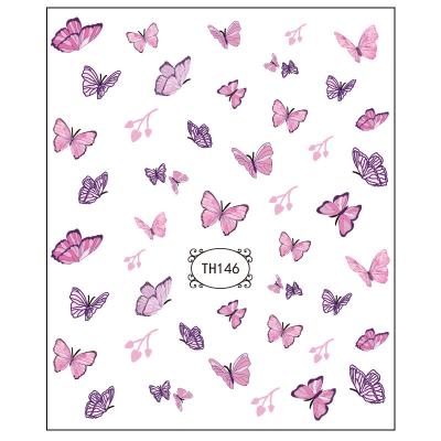 China DIY Manicure New Arrival Christmas Butterfly Autumn Leaf Flower Water Transfer 5D 6D 6D Nail Art Sticker Decals for sale