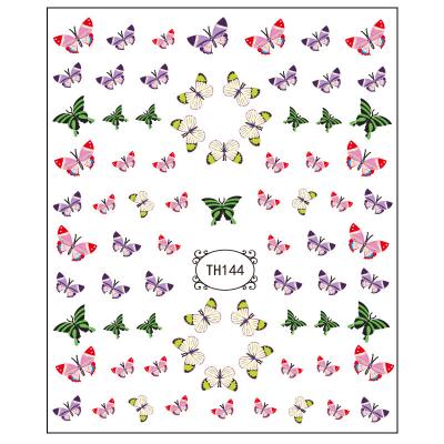 China Nail Salon Nail Art Wholesale 2d Plastic Butterfly Children's Women Girls Nail Art Stickers for sale