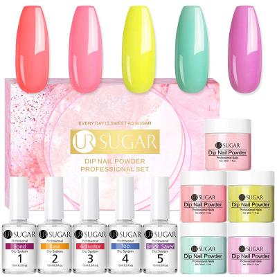 China Excellent Nail Art Effect Fast Drying Dip Powder Nail Kit 10 Pcs Nail Design Creative Nail Dip Powder for sale