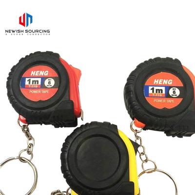 China Mini Key Chain Convenient Construction Measure Tape Measure Precision Steel Custom Logo Tape Measure Custom Made Wear Resistant 1 Meter for sale