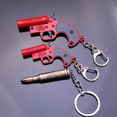 China Promotion Gifts Latest Designs Promotional Custom Rocket Gun Pendant Key Chain For Gift for sale