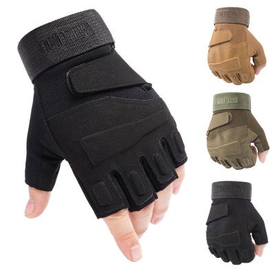 China New Design Cs Luxury Manufacturer Protective Hunting Operational Fans Half Finger Outdoor Climbing Gloves for sale