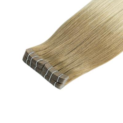 China 100% Straight Hair Stitching Two Line Tape In Hair Extensions Cuticle Aligned Hair for sale