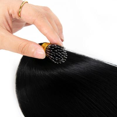 China Factory direct straight Ring Human Hair Extensions Natural nano Remy Nano Ring Hair Extension for sale