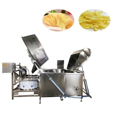 China Automatic Frying Snacks French Fries Fried Chicken Chips Frying Making Machine Line for sale