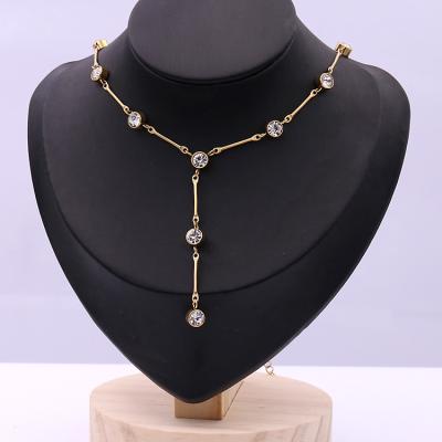 China Women's TRENDY Clavicle Chain Necklace Wish Pendant C.Z Zircon Stone Factory Price for sale