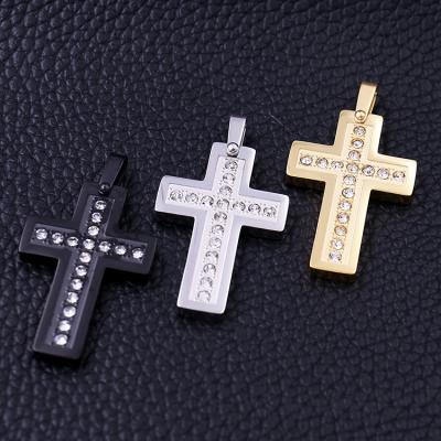 China CLASSIC wholesale charms cross custom jewelry men gold fashion gold stainless steel pendant plated women for sale