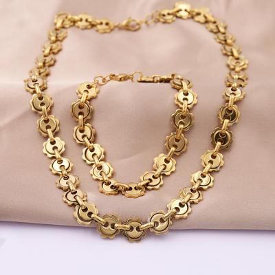 China FASHIONABLE Wholesale Vermeil Jewelry Women Accessories Jewelry Set 18k Gold Plated Jewelry for sale