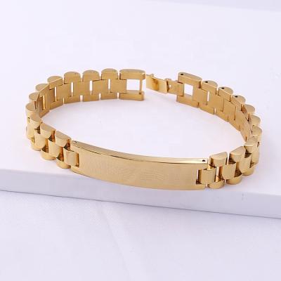 China Fashion 12mm Four Colors Vintage High Quality Stainless Steel Men's Watch Band Bracelet Jewelry Men's Link Chain Bracelet for sale