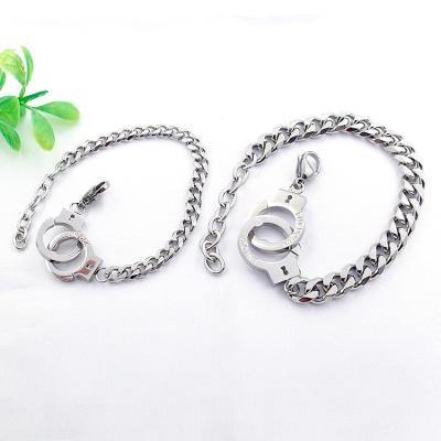 China New Product Cuban Link Chain Bracelet Casual/Sporty Exquisite Wholesale Stainless Steel Jewelry Handcuffs Charm Adjustable Bracelet For Women for sale