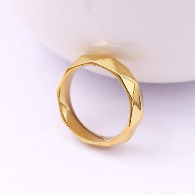 China CLASSIC Ring With Cutting Side Stainless Steel Jewelry For Man And Women Unisex for sale