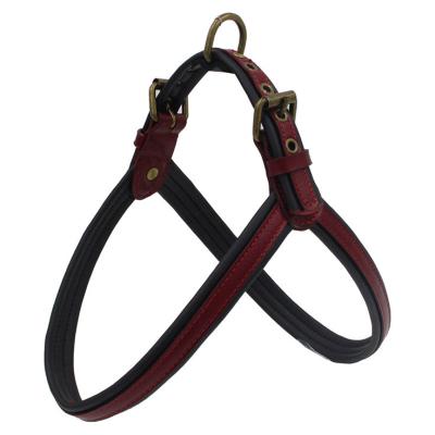 China Manufacturers Custom Eco Friendly Luxury No Pull Dog Leather Brown Harness Pet Sets For Dogs for sale