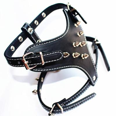 China Customized Hot Selling Personalized Soft Padded Leather OEM Dog Harness With Spikes for sale