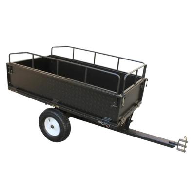 China Steel Structure Lawn Tractor Tiller Trailer Garden Dump Truck Steel ATV Dump Truck Steel ATV Trailer  Heavy Duty Trailer  Garden Trailer  Quick Release Buckle for sale