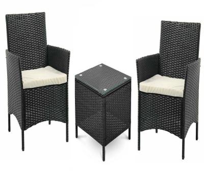 China Good Quality Discount Outdoor Furniture Waterproof Stock Big 3 Pieces Wicker Sofa And Table Furniture Outdoor Rattan Set for sale