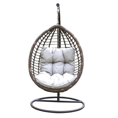 China Outdoor/Indoor Wicker Egg Swing Hammock Basket Egg Chair Modern Swing K/D Hanging Chair for sale