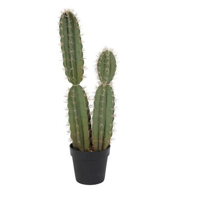 China Natural Plant Supplier PP Touch Steel Plastic Cactus Small Artificial Tree In Pot for sale