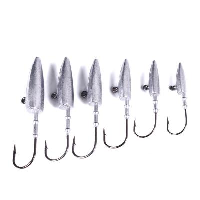 China Hengjia 7g/10g/15g/21g/28g/35g Lead Hook Around Jighead Fishing Lures for sale