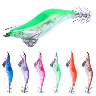 China ABS Wholesale Hengjia 12cm 10.5g LED Baits 10.5g LED Shrimp Jig Fishing Artificial Electronic Luminous Lures for sale